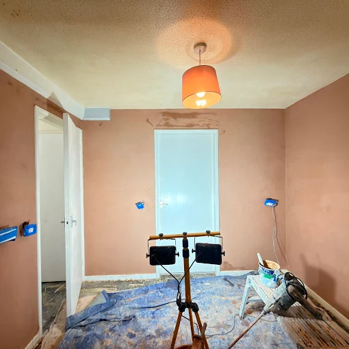 Bedroom re-skim complete, Greater Manchester